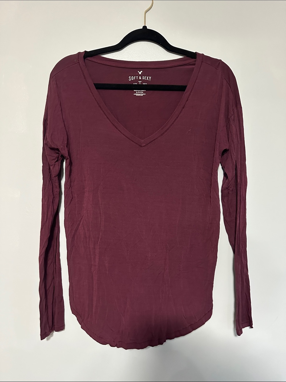 Purple American Eagle Outfitters Long Sleeve
